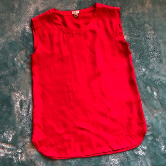 J. Crew Factory Tops - J. Crew Factory | Blood Orange Drapey Blouse